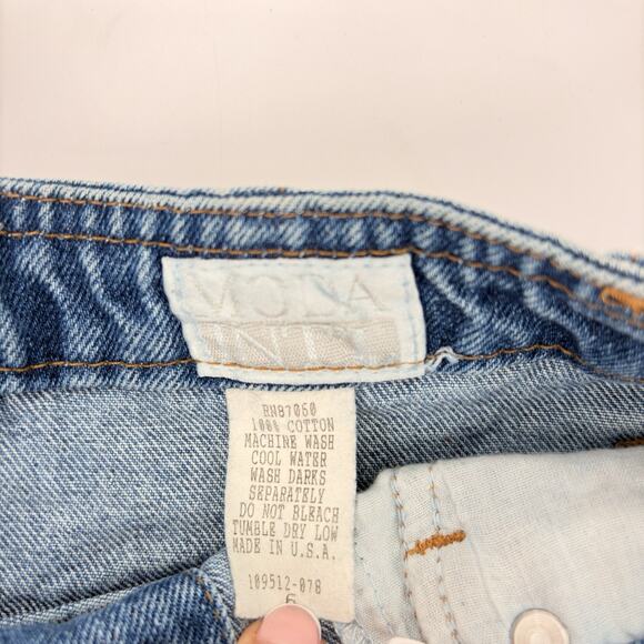 Denim Skirt Women's Blue Button Front A-Line Y2K Pockets Casual Size 6 - Picture 7 of 7